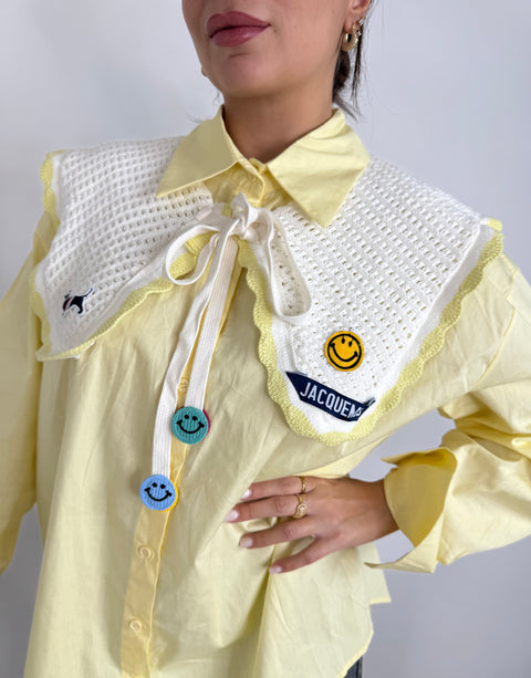 CAMICIA CON COLLO GIALLA