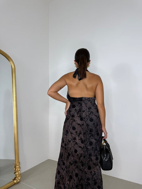 DRESS FLOWERS COLLO HALTER