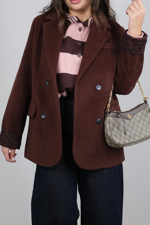CAPPOTTO BORDEAUX TRAPUNTATO