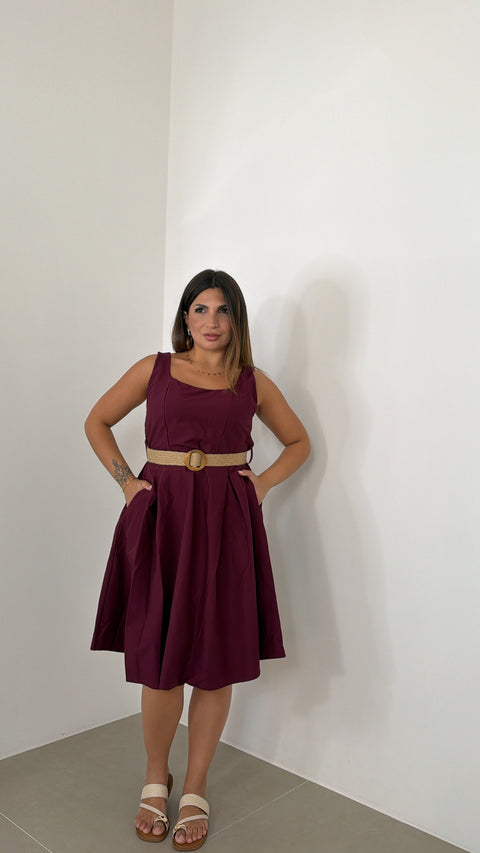 DRESS ASTRID BORDEAUX