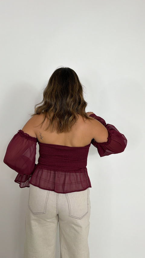 TOP PENELOPE BORDEAUX