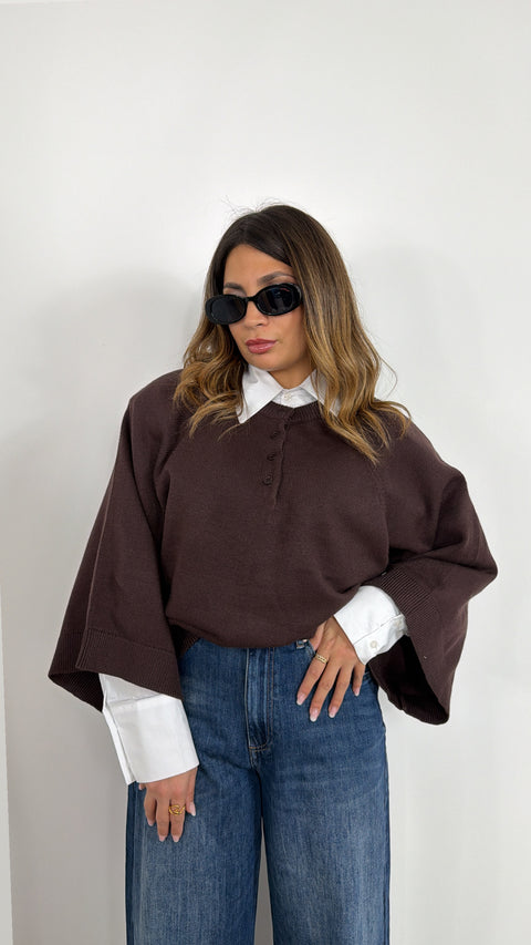 PULLOVER ADELE MARRONE