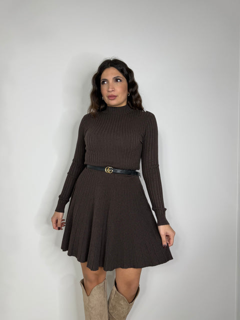 DRESS COSTINA MARRONE
