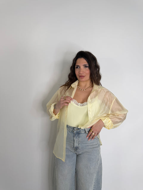 CAMICIA SEMIVELATA GIALLA