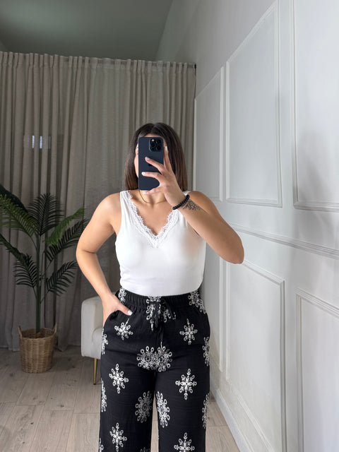 CANOTTA IN PIZZO BIANCA