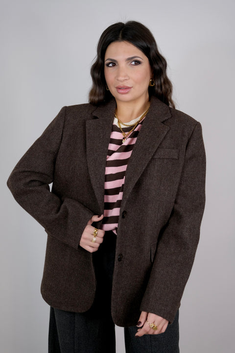 CAPPOTTO MODELLO BLAZER TRAPUNTATO MARROEN