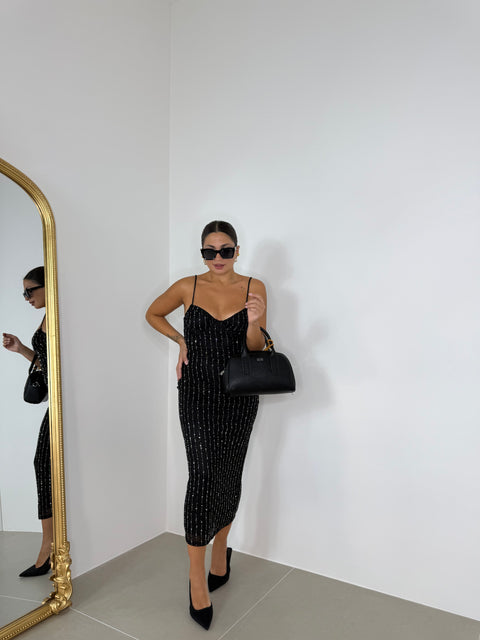 DRESS MIDI CON APPLICAZIONI