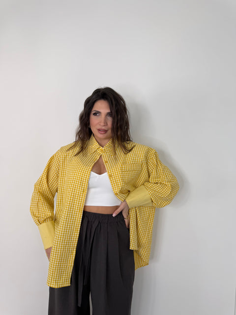 CAMICIA QUADRETTI GIALLA