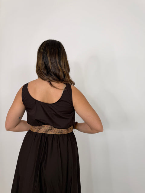 DRESS MAILA MARRONE