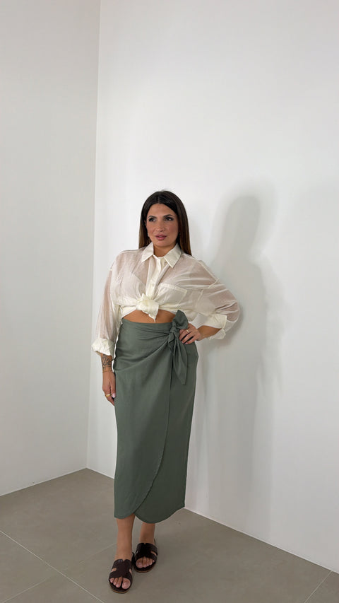GONNA SELENE VERDE MILITARE
