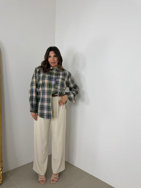 PANTALONE CON CINTURA PANNA