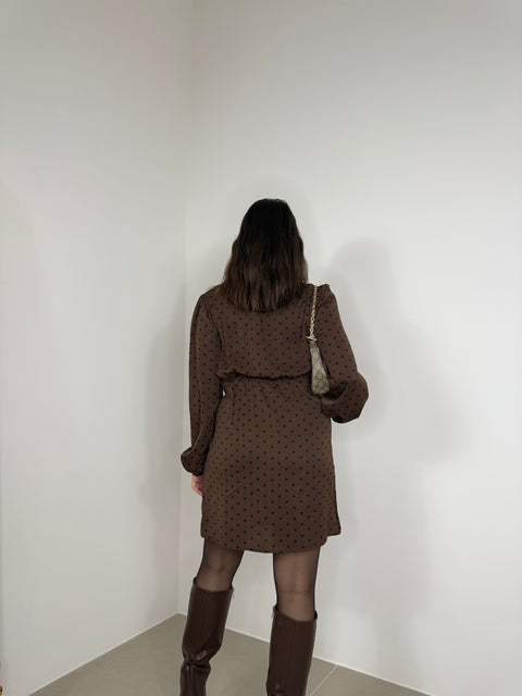 DRESS EFFETTO PORTAFOGLIO CON POIS