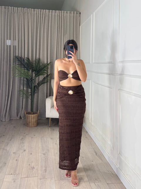 SET CONCHIGLIA MARRONE