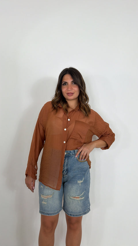 SHORT IN DENIM CON STRAPPI 8781