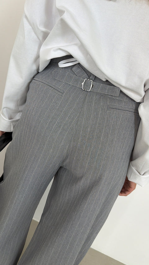 PANTALONE AZARA GESSATO GRIGIO