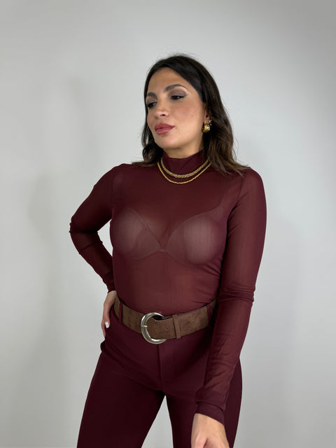 BODY VELATO BORDEAUX