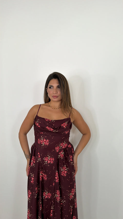 DRESS ISABEL BORDEAUX