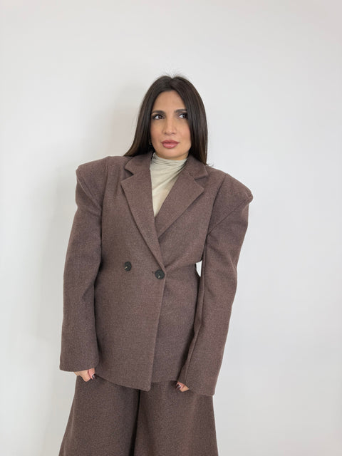 CAPPOTTO BLAZER MONIA MARRONE