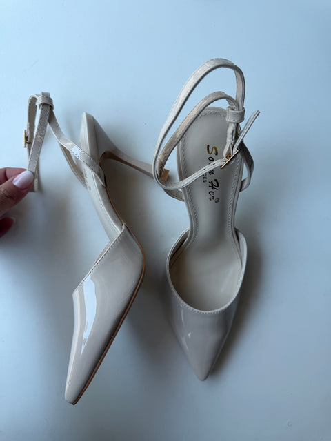 SLINGBACK IN VERNICE BURRO