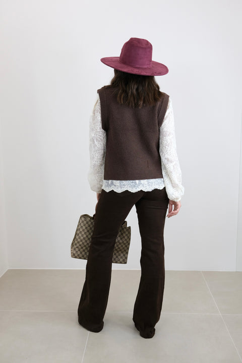 JEANS ZAMPA MARRONE KATE